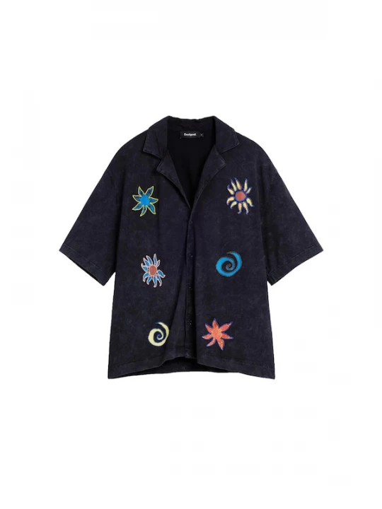 Foto van product Desigual Overhemd navy / aqua / lichtlila / oranje