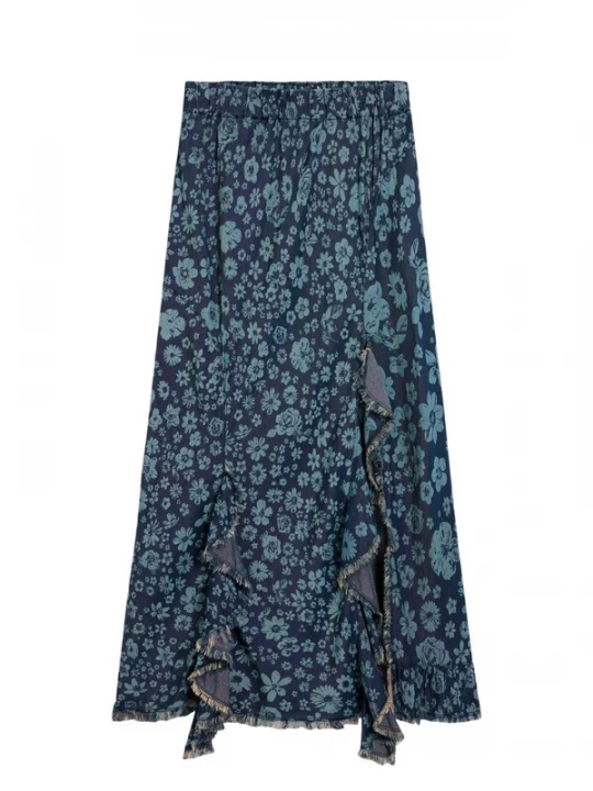 Foto van product Desigual Rok 'FAL_ANEM 26SWFW04' blauw denim
