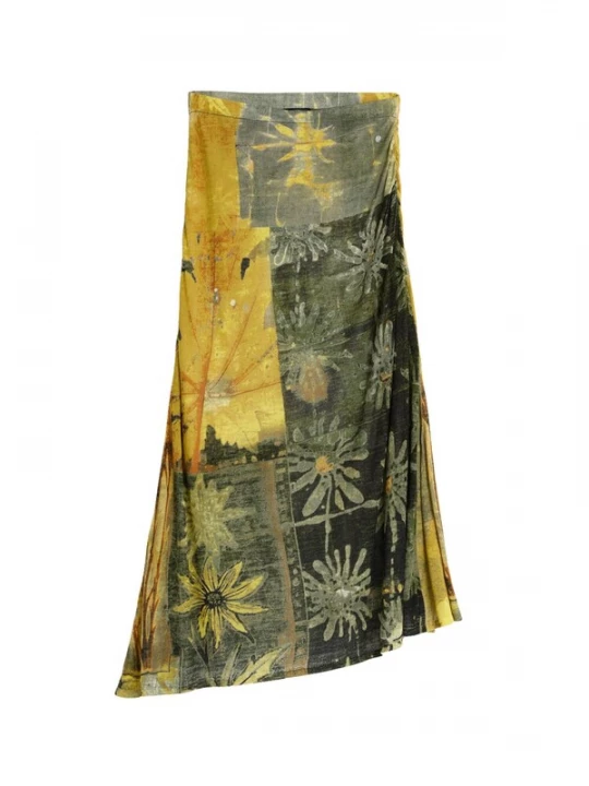 Foto van product Desigual Rok geel gemêleerd / mintgroen / groen gemêleerd / zwart