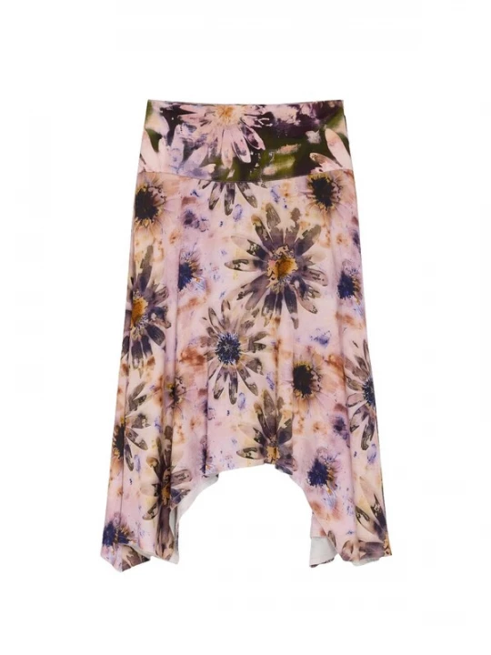 Foto van product Desigual Rok olijfgroen / lila gemêleerd / pastelrood