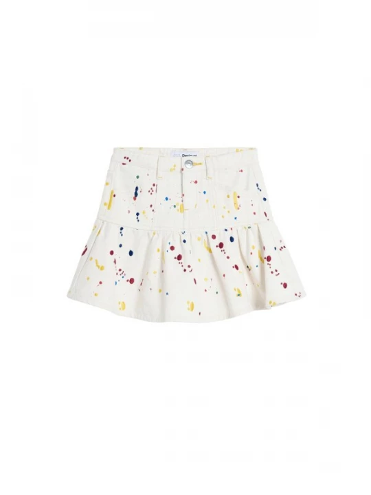 Foto van product Desigual Rok 'Splash' blauw / rood / wit