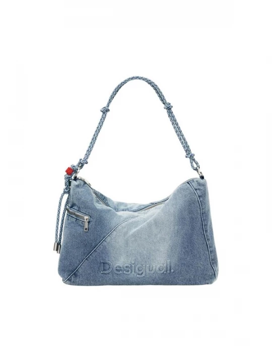 Foto van product Desigual Schoudertas 'BAG_HALF LOGO L 26SAXD27' blauw denim
