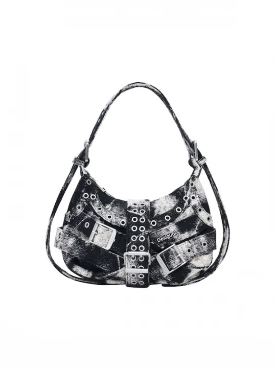 Foto van product Desigual Schoudertas black denim / wit