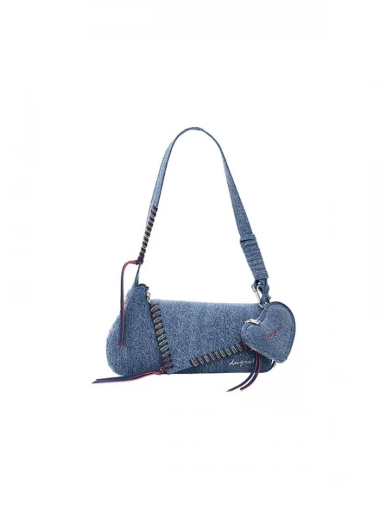 Foto van product Desigual Schoudertas blauw denim / geel / oranje / cranberry