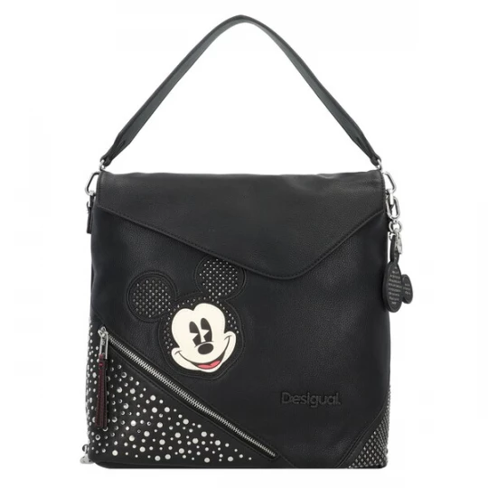 Foto van product Desigual Schoudertas 'Mickey Studstyle' ecru / rood / zwart / zilver