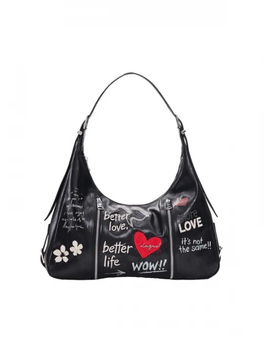 Foto van product Desigual Schoudertas rood / zwart / wit