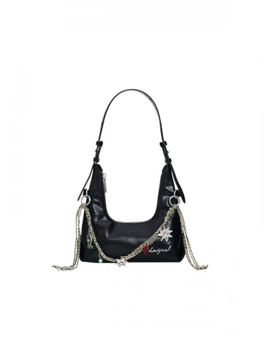 Foto van product Desigual Schoudertas zwart / zilver