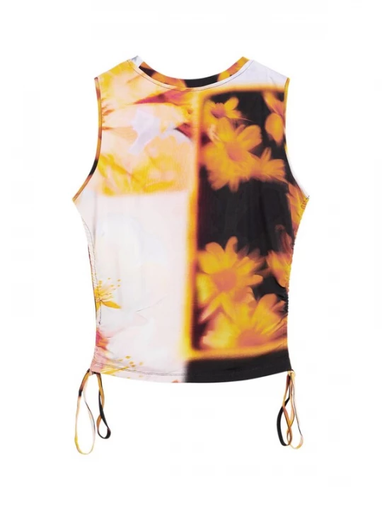 Foto van product Desigual Shirt 'Arty Flowers' curry / zwart / offwhite