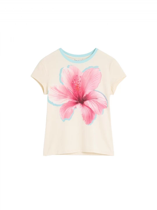 Foto van product Desigual Shirt azuur / rosa / lichtroze / wit