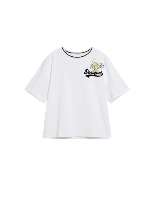 Foto van product Desigual Shirt 'Baseball' geel / zwart / wit