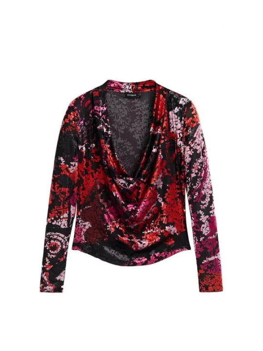 Foto van product Desigual Shirt bessen / rosa / rood / zwart