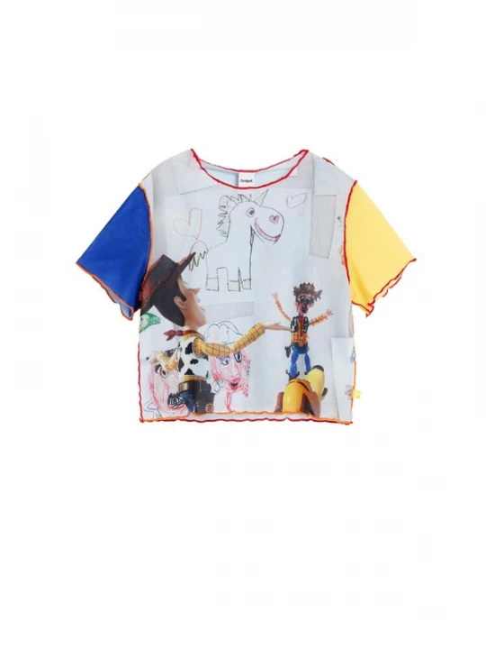 Foto van product Desigual Shirt blauw / bruin / geel / rood