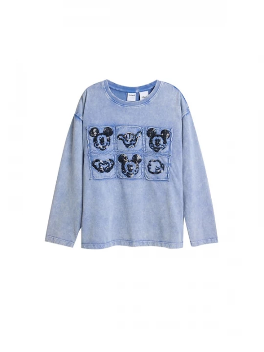 Foto van product Desigual Shirt blauw / zwart / wit