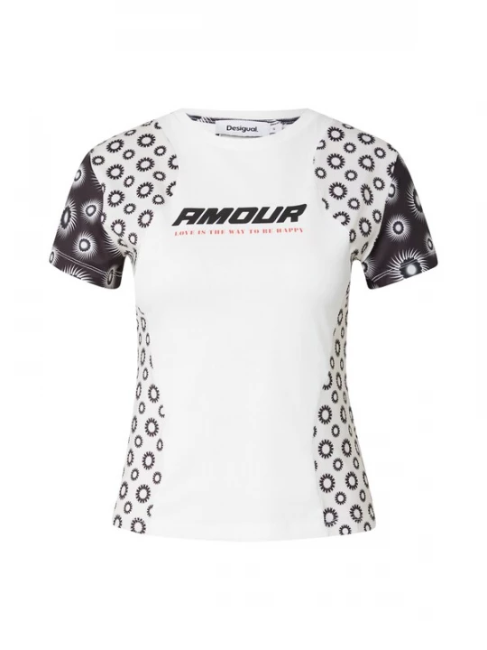 Foto van product Desigual Shirt bloedrood / zwart / wit