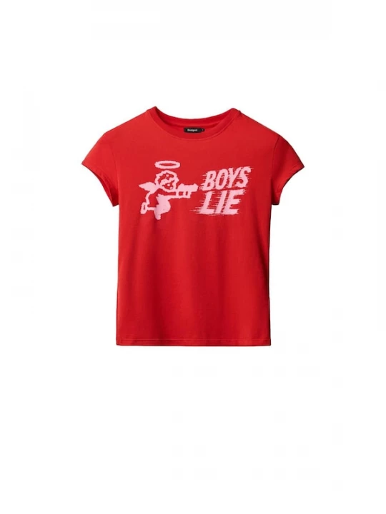 Foto van product Desigual Shirt 'Boys Lie' rosa / rood