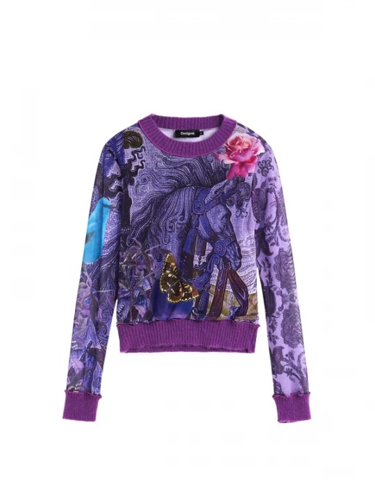 Foto van product Desigual Shirt '. C. Lacroix' donkerlila / pink