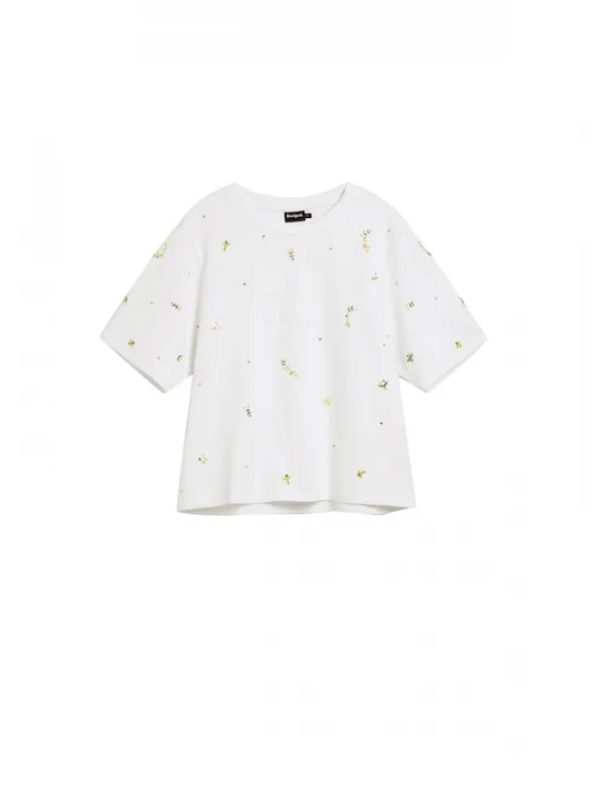 Foto van product Desigual Shirt citroengeel / neongroen / wit