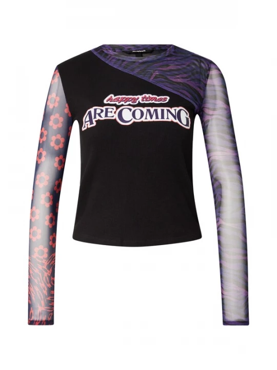 Foto van product Desigual Shirt 'COBAIN' sering / donkerlila / lichtrood / zwart