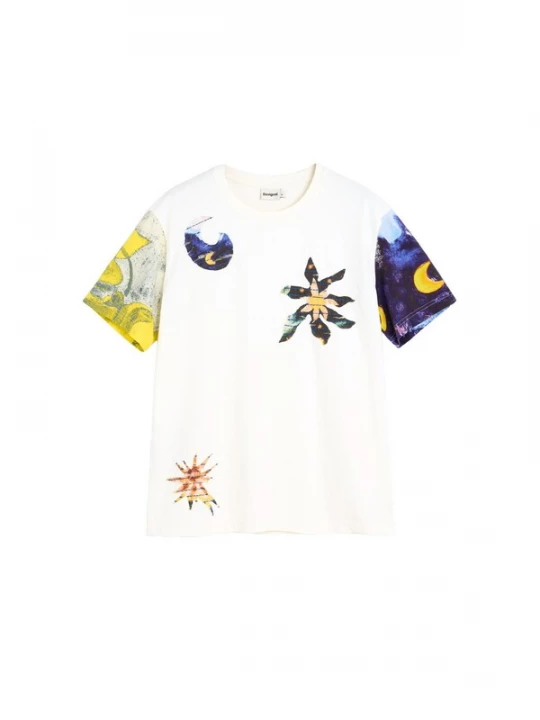 Foto van product Desigual Shirt 'Cosmos' nachtblauw / citroen / wit