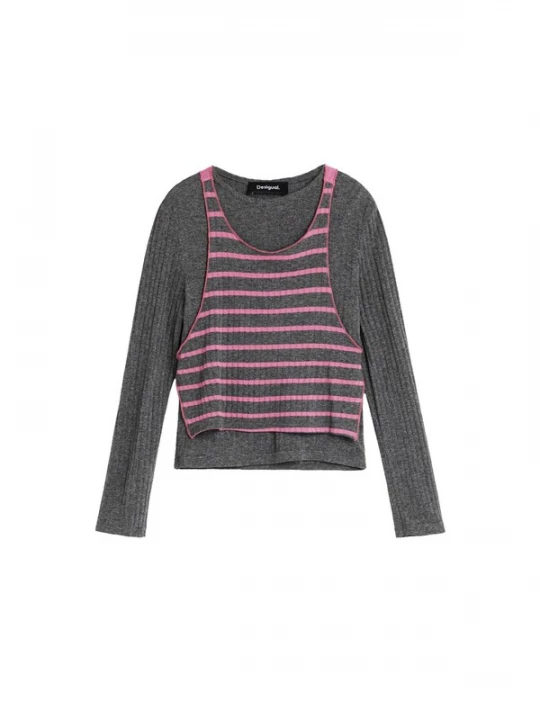 Foto van product Desigual Shirt donkergrijs / pink