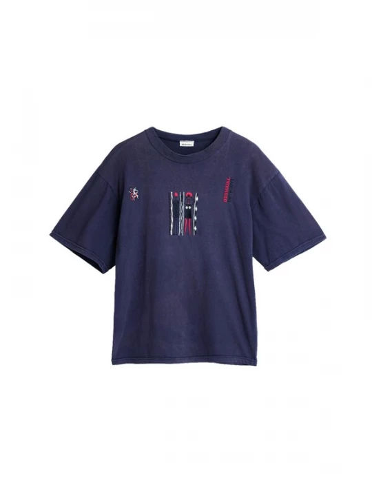 Foto van product Desigual Shirt donkerlila / rood / zwart / wit