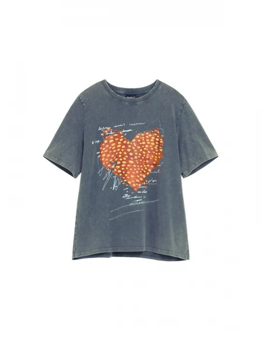 Foto van product Desigual Shirt geel / donkergrijs / oranje