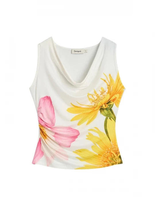 Foto van product Desigual Shirt geel / rosa / wit