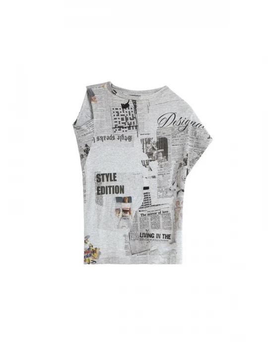Foto van product Desigual Shirt grijs / zwart