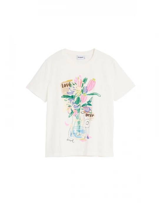 Foto van product Desigual Shirt groen / violetblauw / rosa / wit