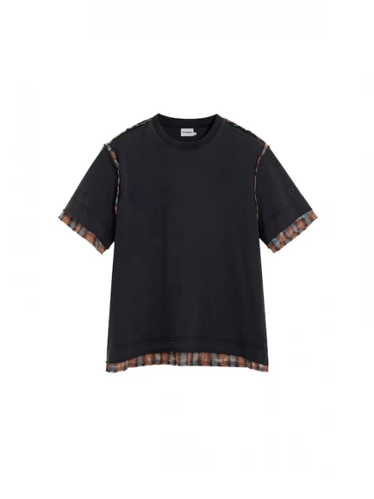 Foto van product Desigual Shirt lichtblauw / cognac / zwart