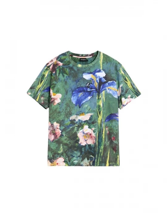 Foto van product Desigual Shirt lichtblauw / groen / poederroze / zwart