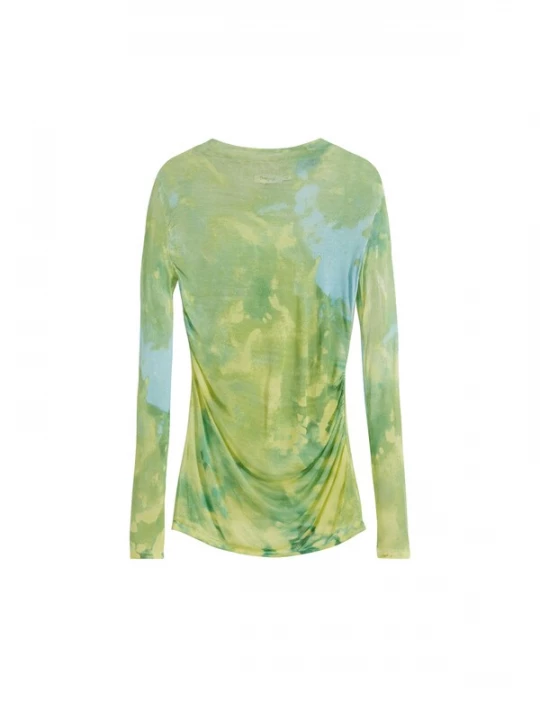 Foto van product Desigual Shirt lichtblauw / lichtgeel / groen