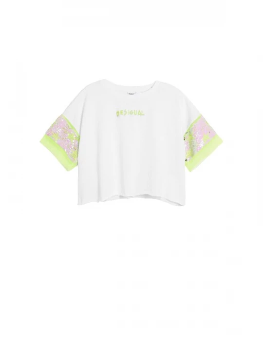 Foto van product Desigual Shirt lichtgroen / rosa / wit