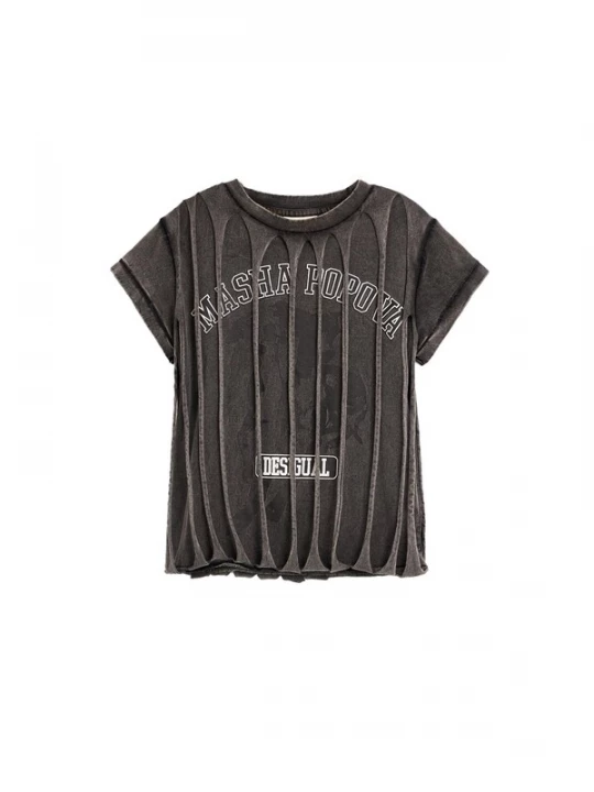 Foto van product Desigual Shirt 'Masha Popova' zwart / wit