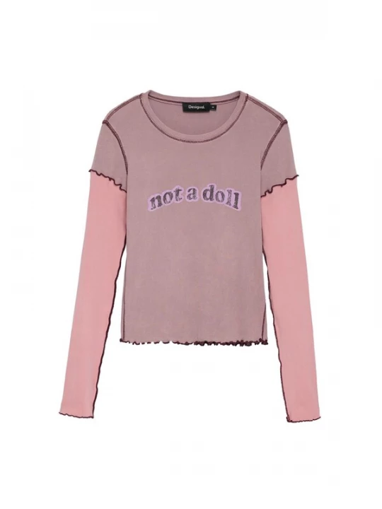 Foto van product Desigual Shirt mauve / lavendel / bessen / poederroze