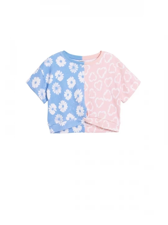 Foto van product Desigual Shirt neonblauw / rosa / wit