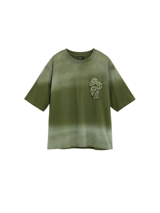 Foto van product Desigual Shirt olijfgroen / wit