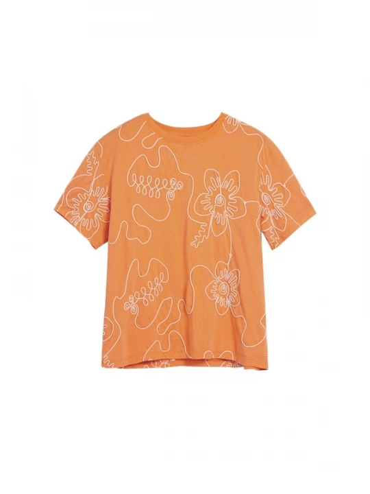 Foto van product Desigual Shirt oranje / wit