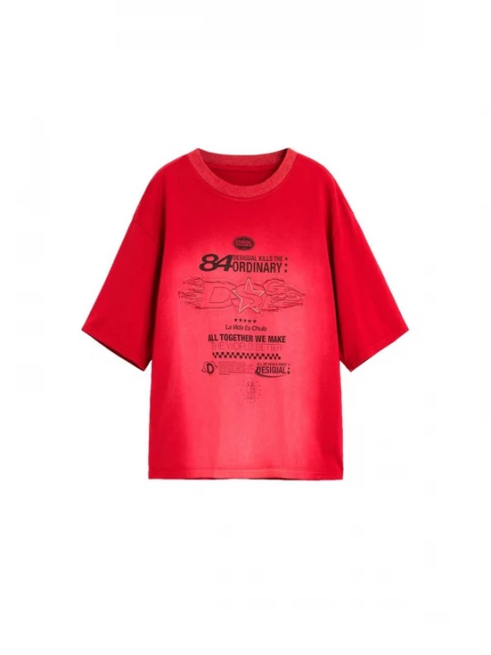 Foto van product Desigual Shirt rood / zwart