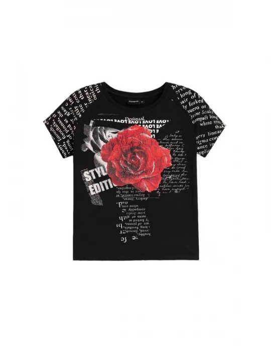 Foto van product Desigual Shirt rood / zwart / wit