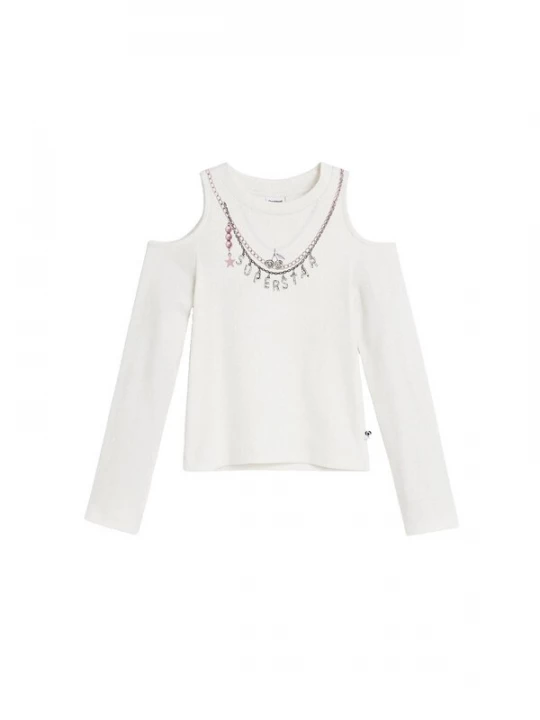Foto van product Desigual Shirt rosa / zilver / wit