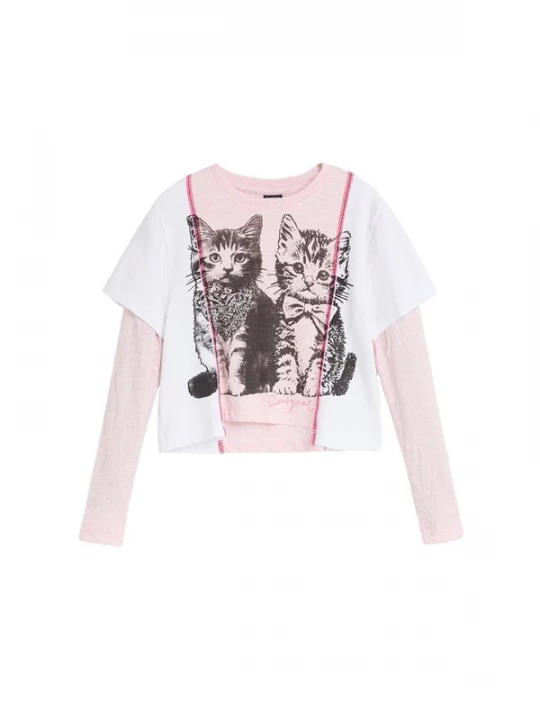 Foto van product Desigual Shirt rosa / zwart / wit