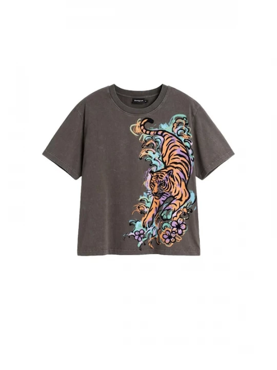 Foto van product Desigual Shirt 'Tiger' zwart