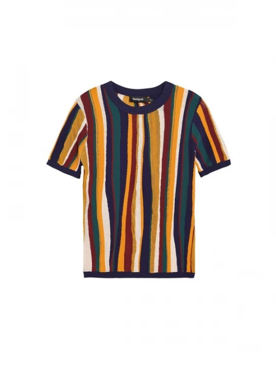 Foto van product Desigual Shirt 'TS_STRIPES' oker