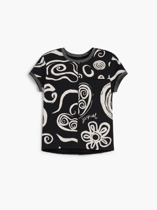 Foto van product Desigual Shirt zwart / offwhite
