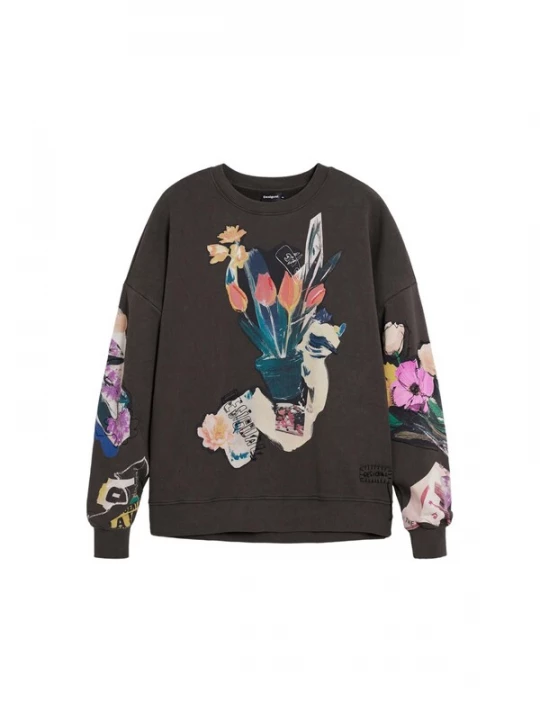 Foto van product Desigual Sweatshirt donkergroen / oranje / rood / zwart