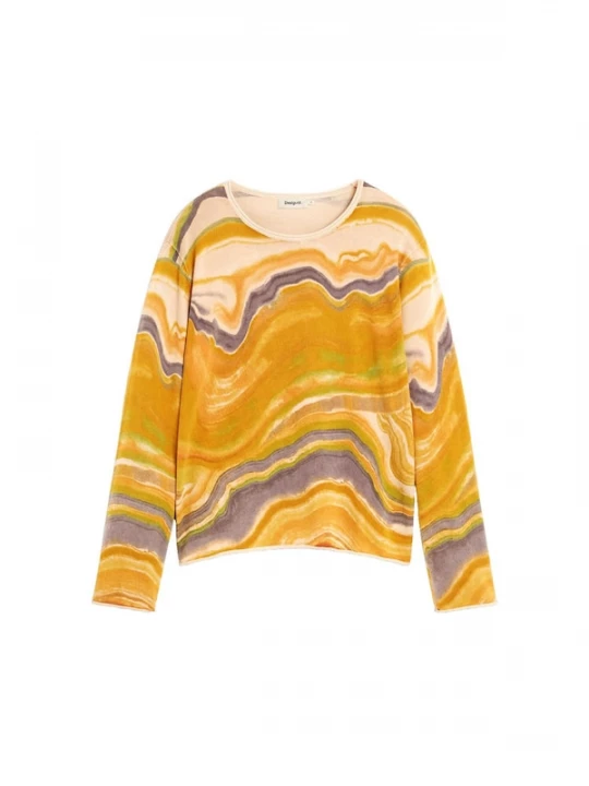 Foto van product Desigual Sweatshirt geel / antraciet / abrikoos