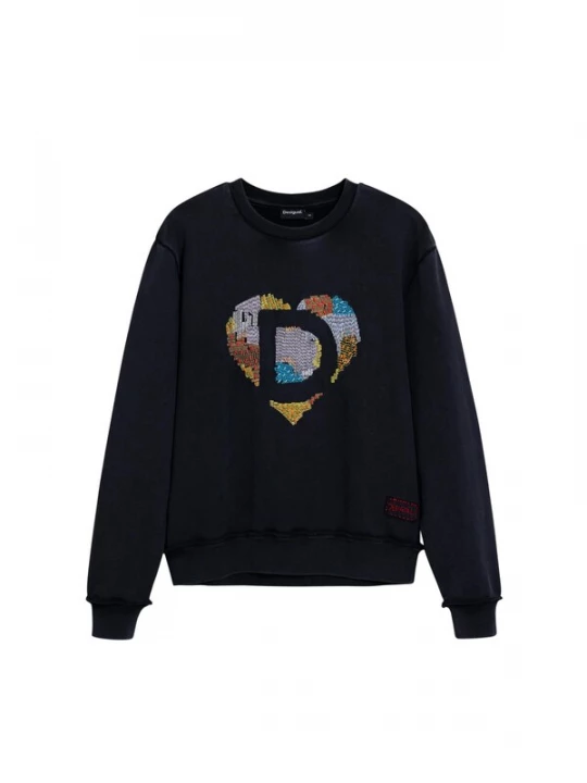 Foto van product Desigual Sweatshirt geel / lichtgrijs / zwart