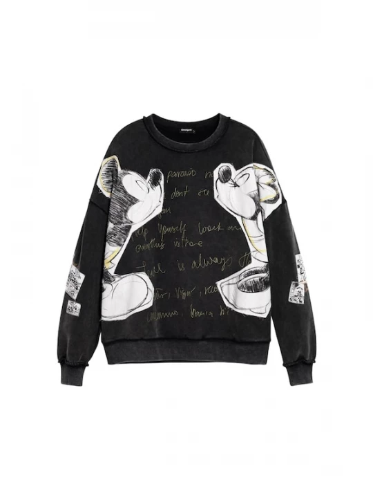 Foto van product Desigual Sweatshirt 'Mickey And Minnie Mouse™' geel / zwart / wit