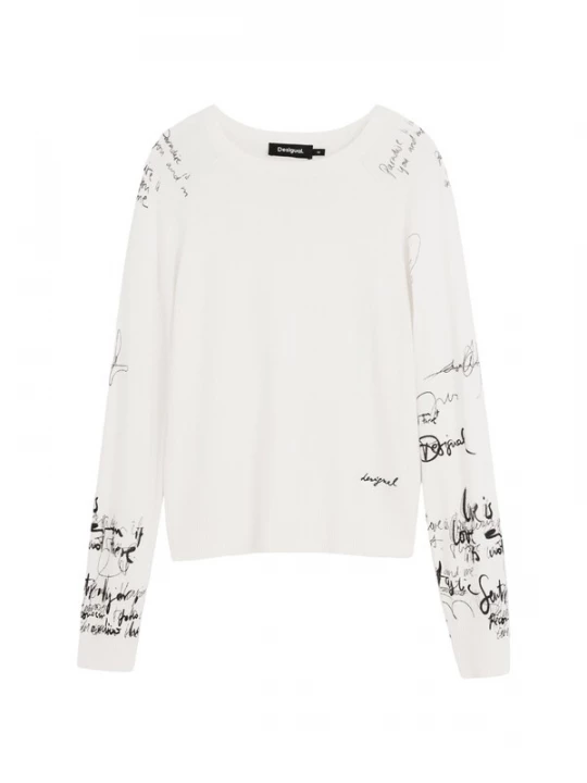 Foto van product Desigual Trui 'JERS_MARQUETTE 26SWJF10' beige